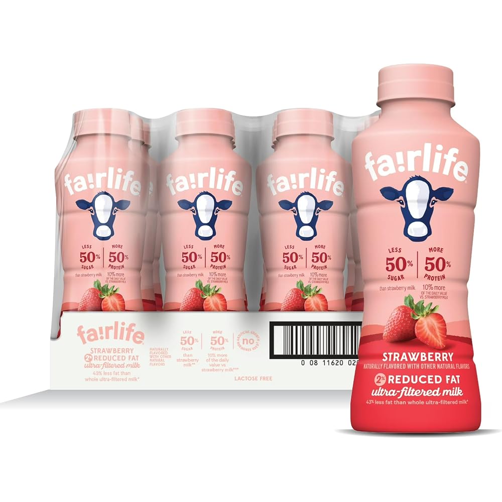 fairlife YUP! Low Fat. Ultra-Filtered Milk. Very Strawberry Flavor. All Natural Flavors (Packaging May Vary). 14 Fl Oz (Pac-k of 12)