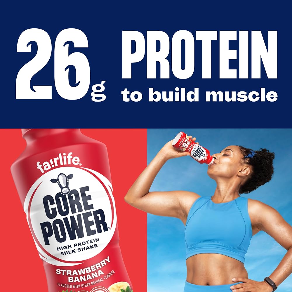 Core Power High Protein (26g) Shake. Strawberry Banana. 14 fl oz