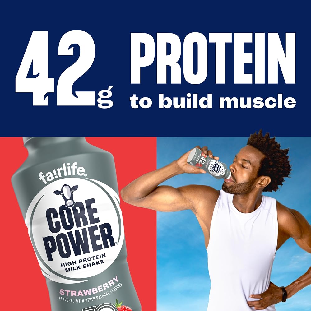 Core Power Elite High Protein Shake. Strawberry. 42g Bottle. 14oz