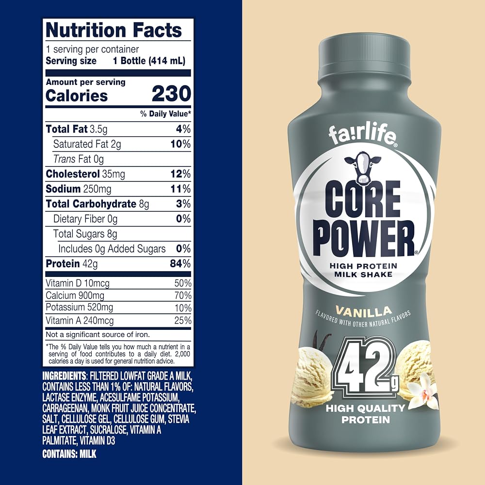 Core Power Elite High Protein Shake (42g). Vanilla. 14 Fl oz