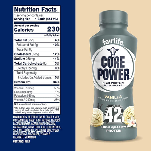 Core Power Elite High Protein Shake (42g). Vanilla. 14 Fl oz